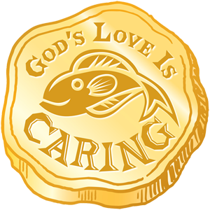 Coin with "God's Love is Giving"
